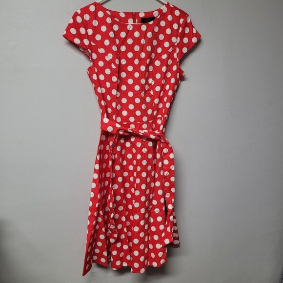 Dressy Star Red Polkadot Minnie Mouse Lucille Ball Lucy Costume Womens Large Tie - Picture 1 of 8